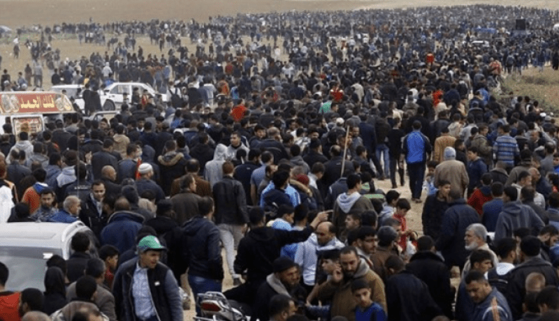 7 شهداء و550 جريحا حصيلة مسيرة العودة بغزة