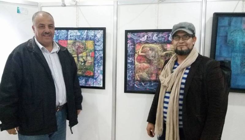 الفنان مصطفى بوسنة يشارك في الملتقى التشكيلي العربي الثالث بالدوحة