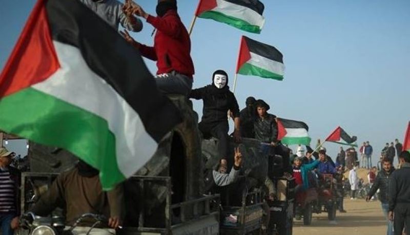 جمعة رفع علم فلسطين وحرق علم الاحتلال الصهيوني بغزة