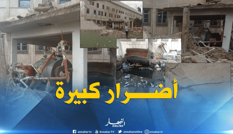 بالصور.. انفجار مضخة مدفئة بوحدة العلاج والمبيت التابعة لملعب 8 ماي بسطيف 