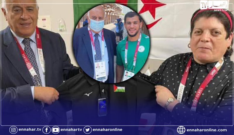 فلسطين تحتفي ببطل الجيدو الجزائري فتحي نورين