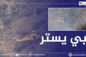 شاهد عملية إطفاء الحرائق بالمروحية في الشريعة