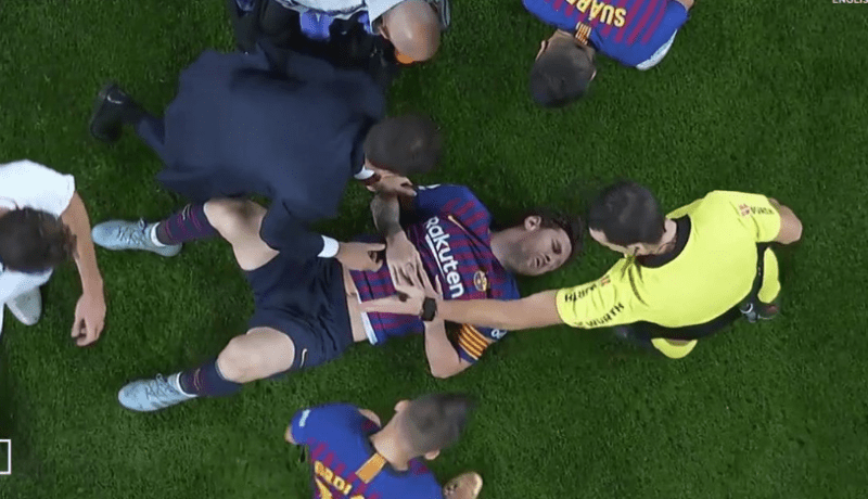 ميسي يتعرض لإصابة خطيرة ومُهدد بالغياب عن الكلاسيكو