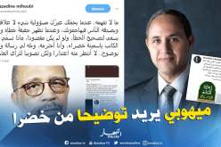 ميهوبي ينتظر تصويبا من ياسمينة خضرا