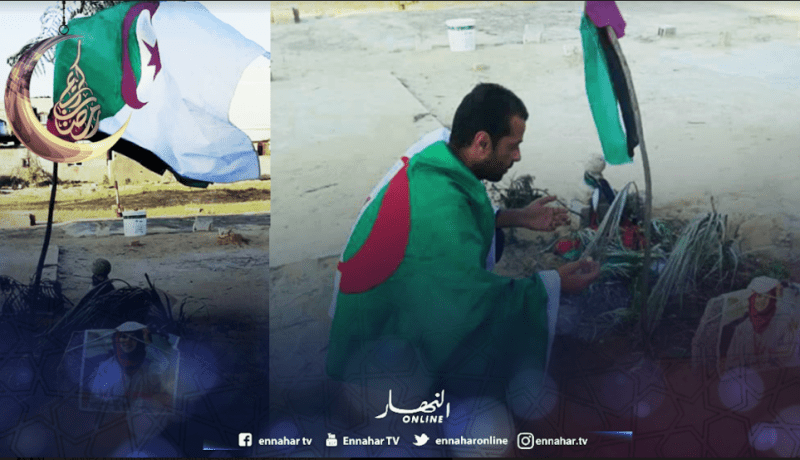 العلم الجزائري يرفرف فوق قبر الشهيدة رزان النجار