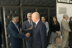 بالصور.. وزير العمل يتبادل تهاني عيد الفطر مع إطارات القطاع