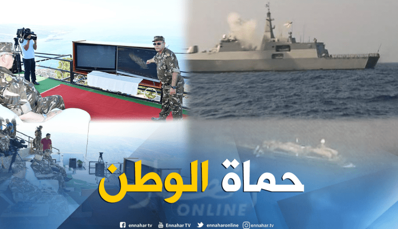 بالصور.. الفريق أحمد قايد صالح يحضر تمرين رمي بحري في وهران