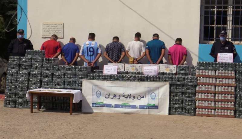 حجز 3 آلاف وحدة خمر وتوقيف 7 مروجين بوهران