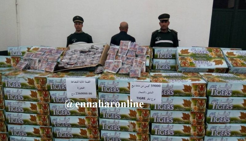 ضبط أكثر من 238 ألف و300 كيس شمة بشاحنة مموهة بالشعير في وهران