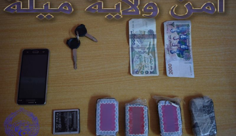 ميلة: توقيف شخصين وحجز 4 صفائح من المخدرات بفرجيوة