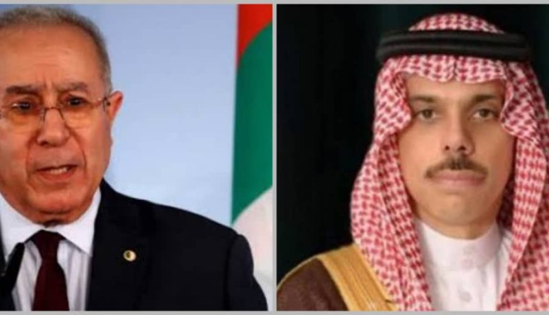 لعمامرة يتلقى اتصالا هاتفيا من الأمير فيصل بن فرحان بن عبد الله آل سعود