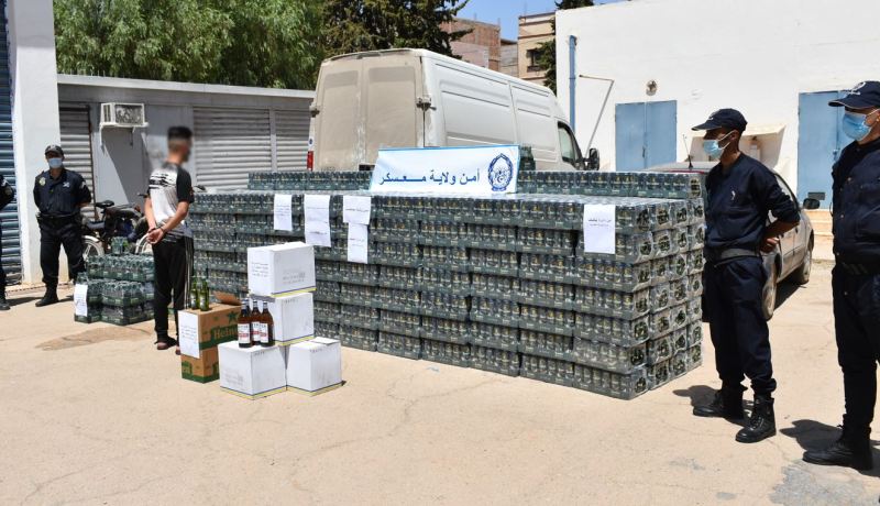 معسكر: حجز قرابة 9 آلاف قارورة خمر