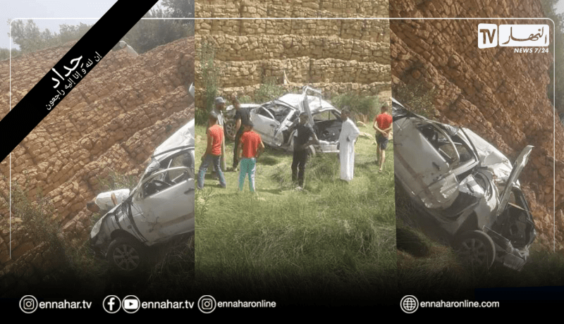 تيارت: قتيل و 4 جرحى من أسرة واحدة إثر حادث مرور بموكب للخطبة بفرندة