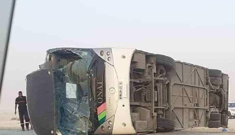 تقرت: قتيل و24 جريحا في انحراف حافلة لنقل المسافرين جنوب تيماسين