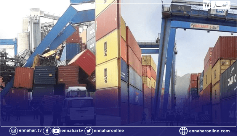 إصابة سائق رافعة بعد إنحرافها بميناء بجاية