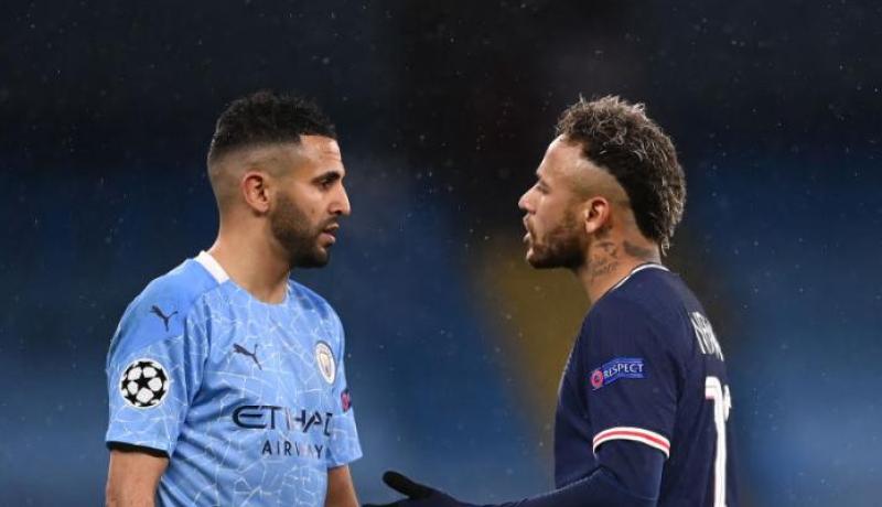 محرز يصطدم بميسي وباريس سان جيرمان في دوري الأبطال