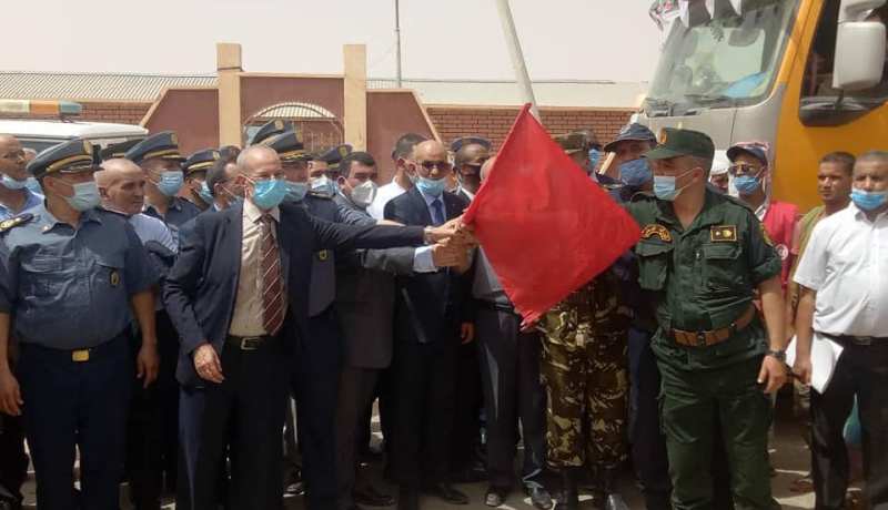 إعطاء إشارة إنطلاق قافلة المنتوجات الموجهة للتصدير نحو السوق الافريقية