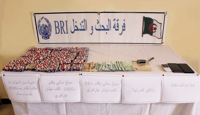 ورقلة: توقيف شخصين وحجز 2500 قرص مهلوس