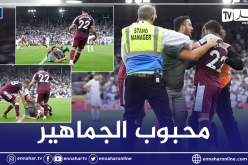 بالصور.. هكذا دافع بن رحمة على مشجع إقتحم أرضية الميدان