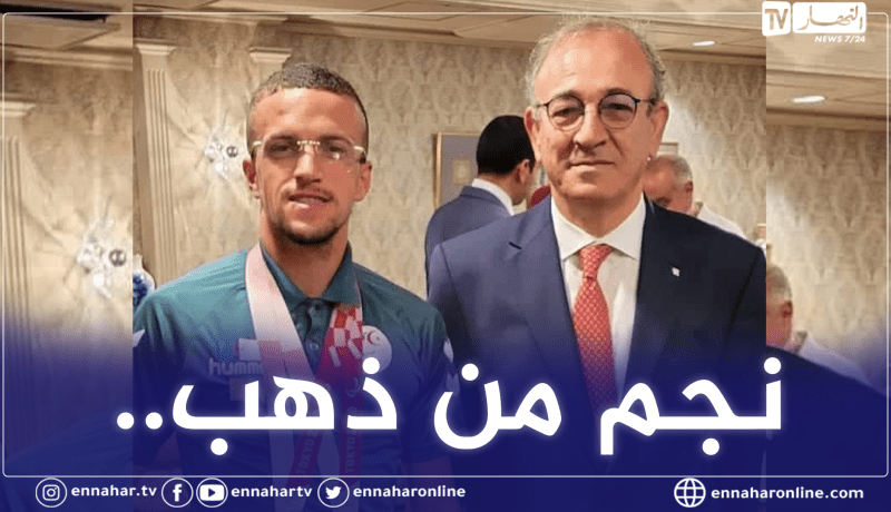 سفير الجزائر في اليابان يستقبل البطل اسكندر عثماني