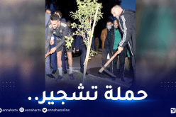 المُنتخب الوطني يُشارك في حملة إعادة التشجير