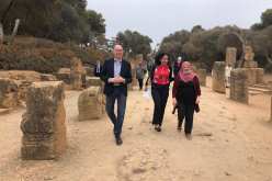نائب وزير الخارجية الألماني يزور الآثار الرومانية في تيبازة ومتحف شرشال
