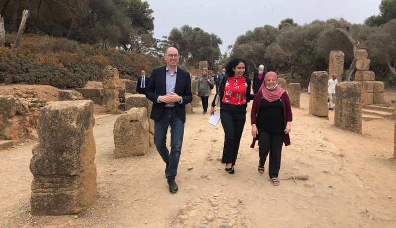 نائب وزير الخارجية الألماني يزور الآثار الرومانية في تيبازة ومتحف شرشال
