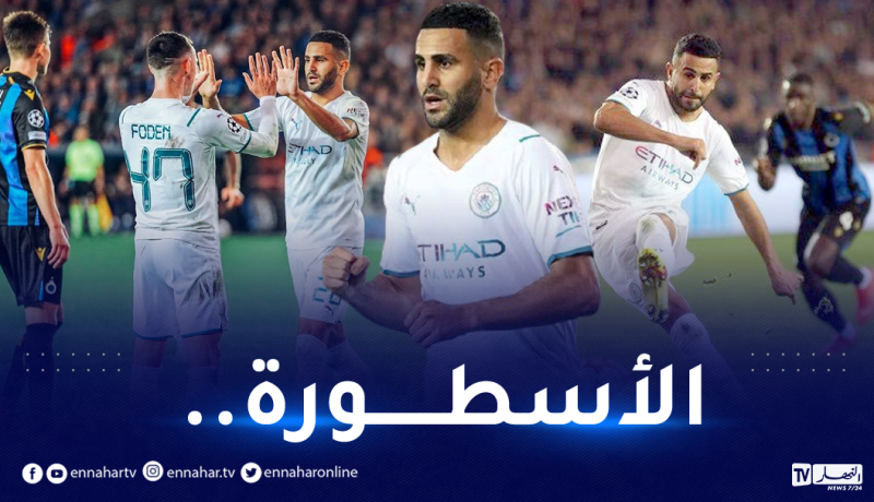 “الويفا” تحتفي بـ “ثنائية” محرز في “التشمبينزليغ”