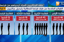 ملف الجزائريين المراد ترحيلهم من فرنسا