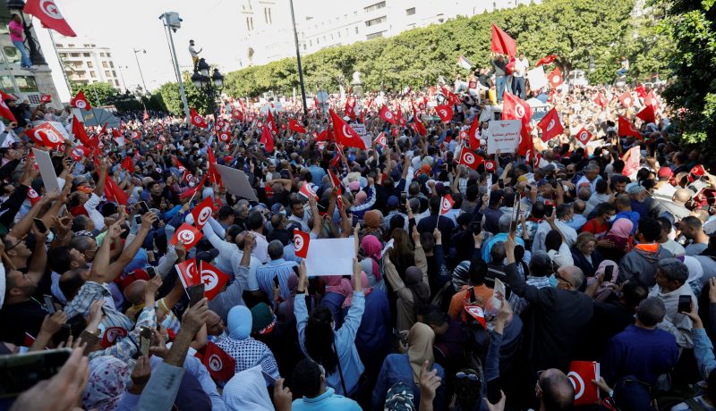 مظاهرات في تونس رفضا لقرارات قيس السعيد
