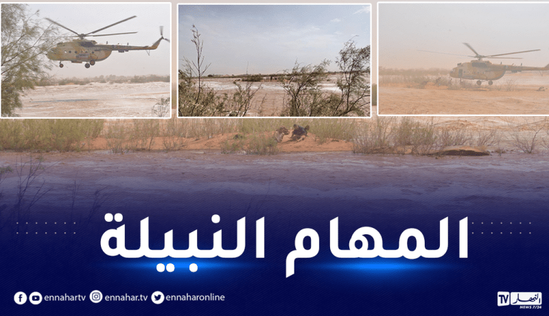 الجيش ينقذ 3 مواطنين حاصرتهم سيول جارفة في إليزي (بالصور)