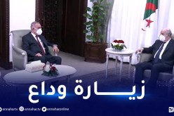 سفير دولة فلسطين يؤدي زيارة وداع للرئيس تبون