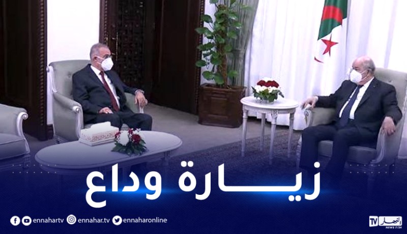 سفير دولة فلسطين يؤدي زيارة وداع للرئيس تبون