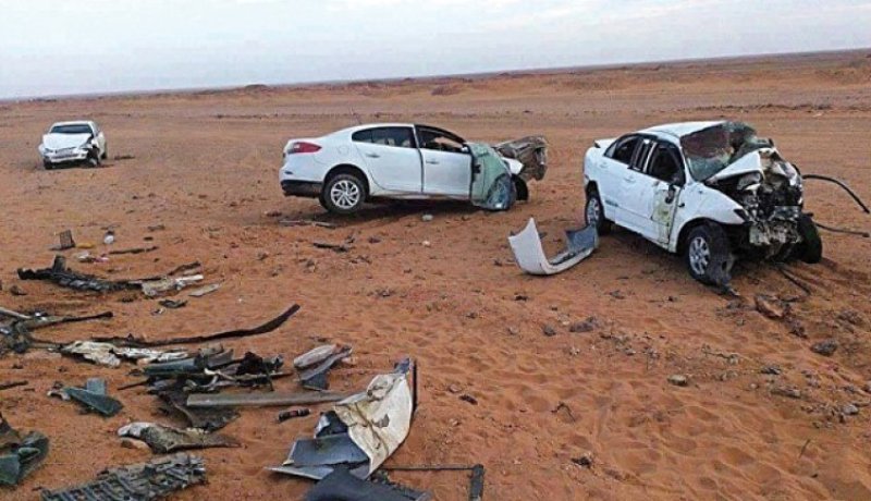 وفاة طفلين وإصابة 7 اخرين إصطدام سيارتين بأدرار