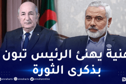 هنية: الفلسطينيون يقتبسون من ثورة الجزائر معاني المقاومة والصمود