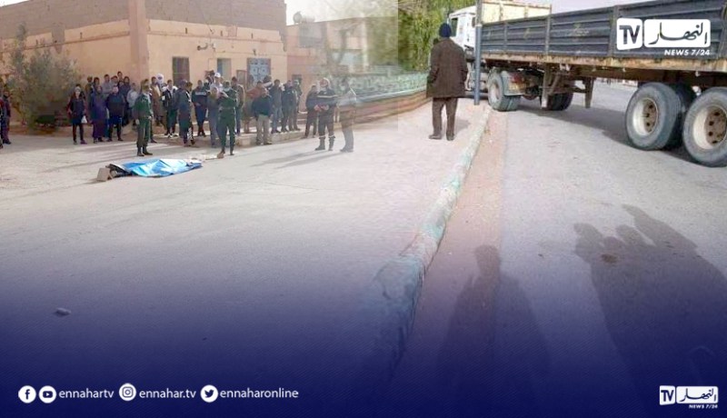 حادث: وفاة سائق دهسته عجلات شاحنة ذات مقطورة بأربوات في البيض