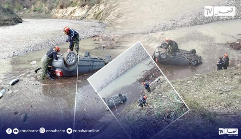 تيزي وزو..انقاذ شخص اثر سقوط سيارته من منحدر ببلدية واسيف
