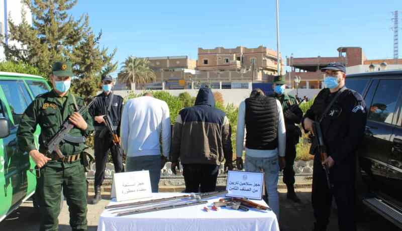 الوادي: حجز سلاحين ناريين وأسلحة بيضاء بداية السنة الجديدة