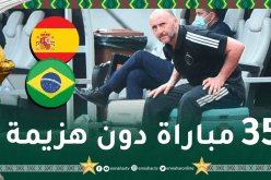 الخضر يعادلون رقم البرازيل وإسبانيا وسلسلتهم التاريخية مُتواصلة