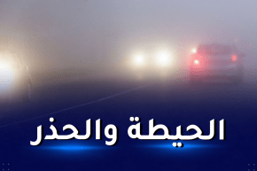 شلل واضطراب في حركة المرور بسبب الضباب والجليد