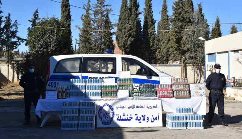 خنشلة: أمن قايس يحجز أزيد من 1600 وحدة مشروبات كحولية من مختلف الأنواع والأحجام