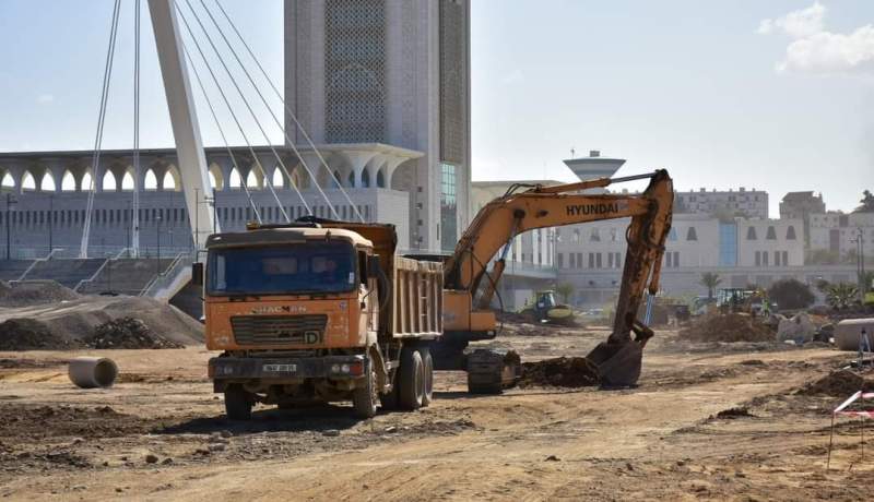 آخر تطورات أشغال تهيئة وتزيين الفضاء المقابل لجامع الجزائر