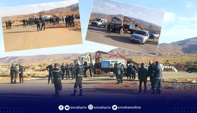 النعامة .. اصطدام قطار كوراديا بشاحنة ذات رافعة ببلدية العين الصفراء