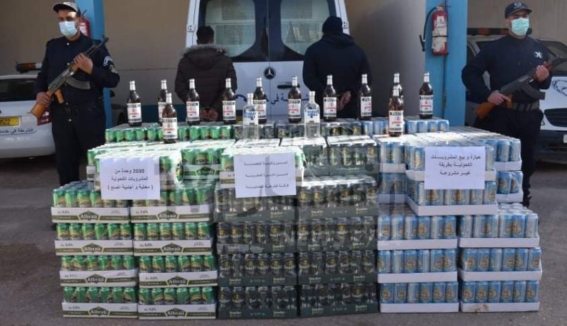 النعامة: توقيف شخصين وحجز كمية معتبرة من الخمور بالمشرية