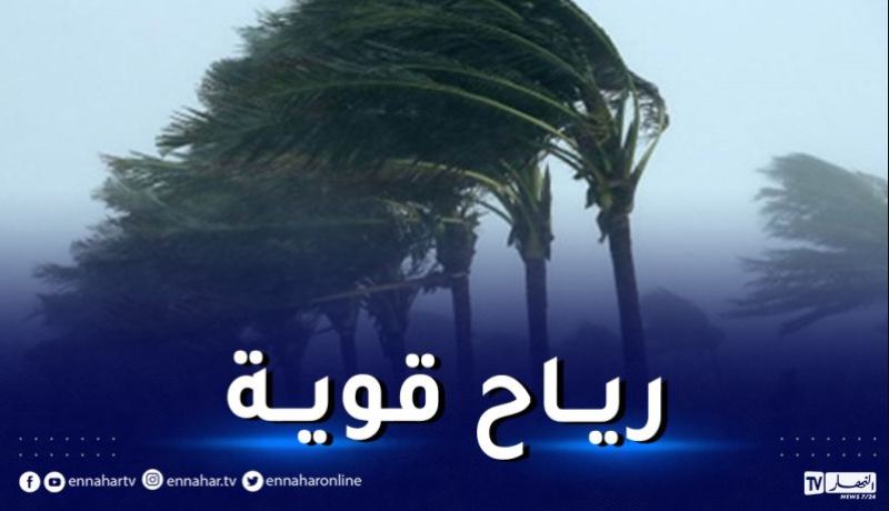 رياح قوية تصل إلى 60 كلم/سا في هذه الولايات