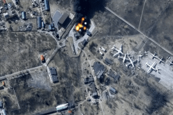 صواريخ روسية تدمر قاعدة جوية بكييف