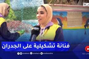 فاطمة بوقرطابة.. فنانة تشكيلية تحول جدران شوارع بلدية فوكة للوحات فنية