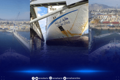 بالصور: سفينة طارق بن زياد تدخل الحوض العائم لصيانة والتصليح بميناء بجاية 