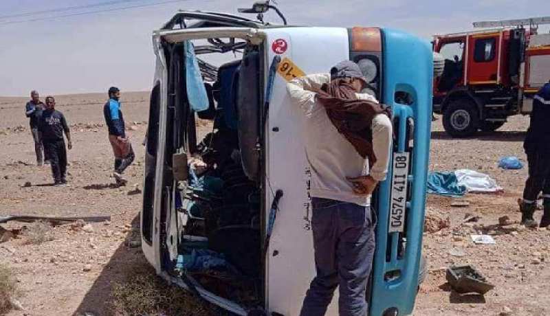 بني عباس.. 3 وفيات و15 جريحا في حادث مرور