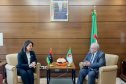 لعمامرة يستقبل وزيرة الخارجية والتعاون الدولي لدولة ليبيا